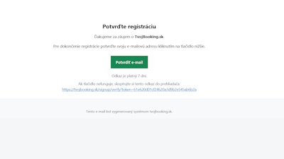 Registračný email