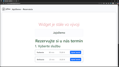 Hostovaná stránka + logo