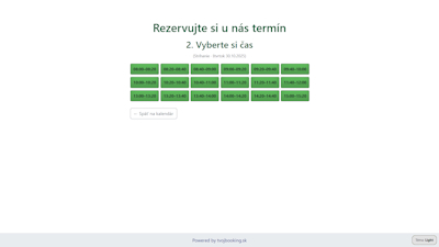 Dostupné časové okná