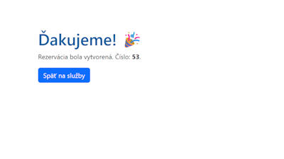 Potvrdenie rezervácie